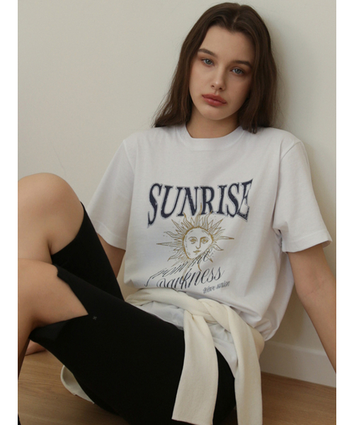 WAVE UNION(ウェーブユニオン)の「Sunrise T-shirt white(Tシャツ/カットソー・レディース・ホワイト・2/1)」の1枚目の写真