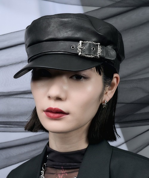 HARE（ハレ）の「ベルトデザインキャスケット(HARE)（キャスケット・レディース・ブラック・FREE）」の7枚目の写真