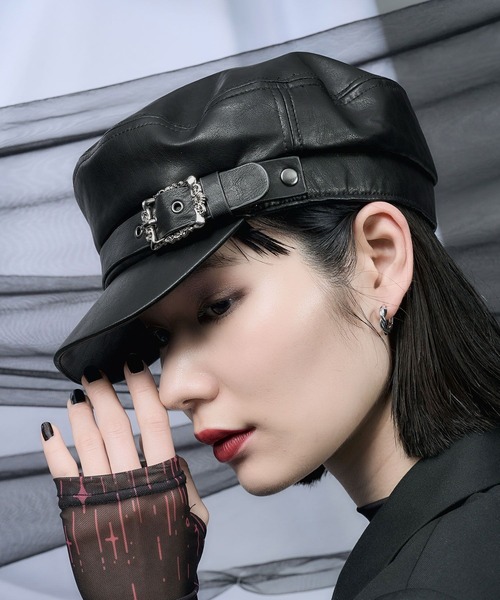 HARE（ハレ）の「ベルトデザインキャスケット(HARE)（キャスケット・レディース・ブラック・FREE）」の8枚目の写真