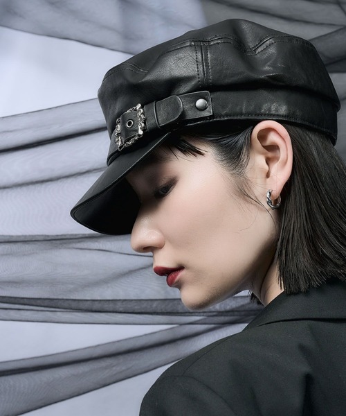 HARE（ハレ）の「ベルトデザインキャスケット(HARE)（キャスケット・レディース・ブラック・FREE）」の9枚目の写真