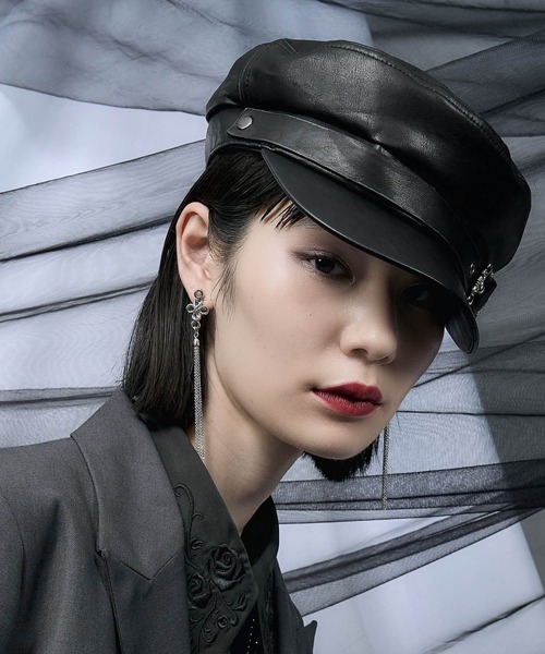 HARE（ハレ）の「ベルトデザインキャスケット(HARE)（キャスケット・レディース・ブラック・FREE）」の3枚目の写真