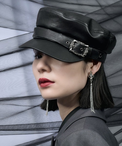 HARE（ハレ）の「ベルトデザインキャスケット(HARE)（キャスケット・レディース・ブラック・FREE）」の5枚目の写真