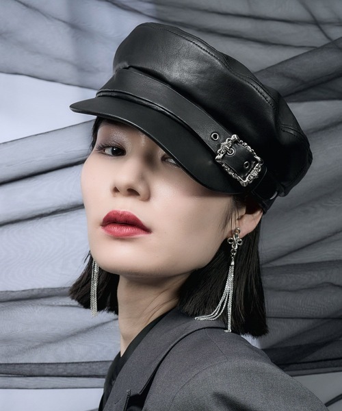 HARE（ハレ）の「ベルトデザインキャスケット(HARE)（キャスケット・レディース・ブラック・FREE）」の6枚目の写真