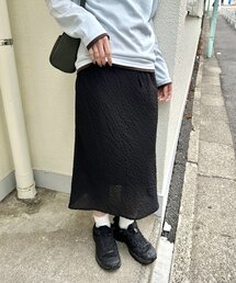 【umm./花柄&無地】生地シャーリングスカート