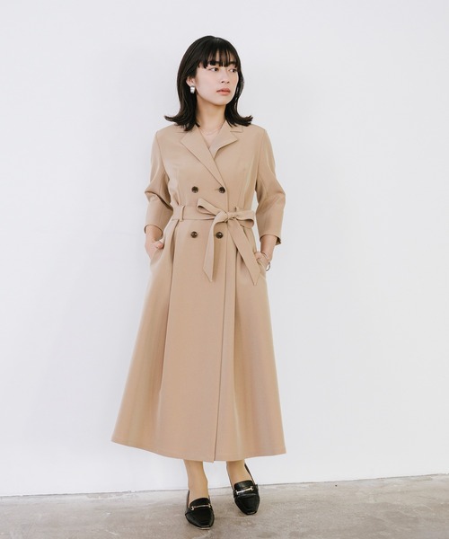 Sirin(シリン)の「カシュクール7分袖ワンピース【2サイズ展開】(ワンピース・レディース・ネイビー/ベージュ・SMALL/X-SMALL)」の9枚目の写真