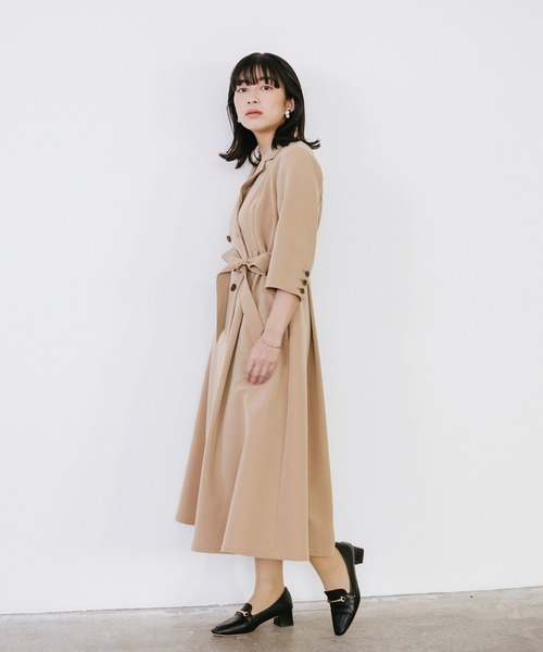 Sirin(シリン)の「カシュクール7分袖ワンピース【2サイズ展開】(ワンピース・レディース・ネイビー/ベージュ・SMALL/X-SMALL)」の10枚目の写真