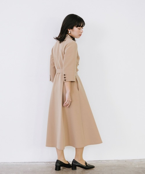 Sirin(シリン)の「カシュクール7分袖ワンピース【2サイズ展開】(ワンピース・レディース・ネイビー/ベージュ・SMALL/X-SMALL)」の13枚目の写真