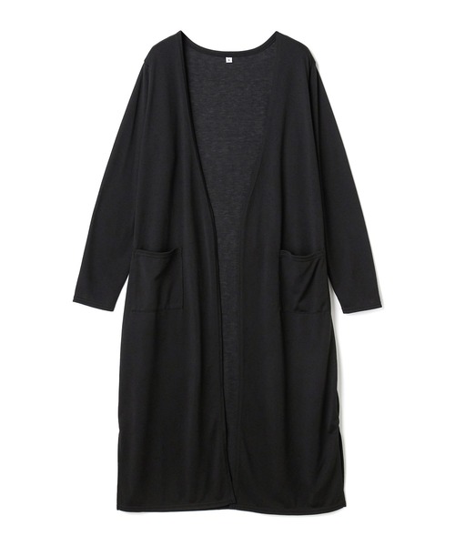 CROSS FUNCTION(クロスファンクション)の「《洗える》エブ楽 シアーVネックロングカーディガン【CROSS FUNCTION/クロスファンクション】(カーディガン/ボレロ・レディース・ブラック/オフホワイト/ネイビー/ライトグレー・M/L/LL)」の10枚目の写真