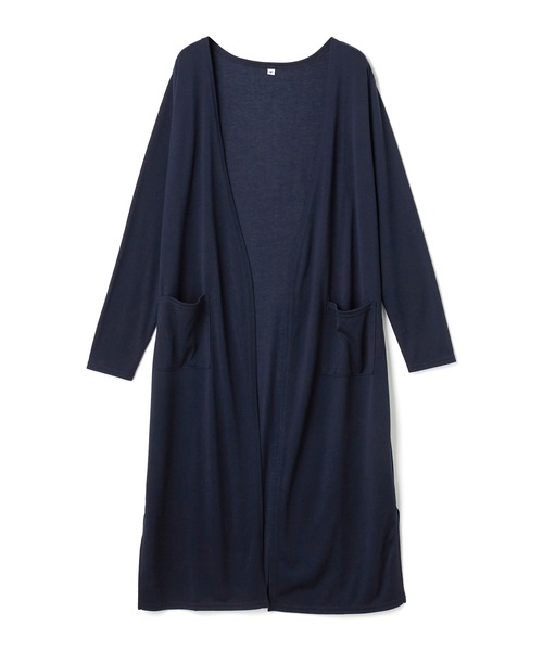 CROSS FUNCTION(クロスファンクション)の「《洗える》エブ楽 シアーVネックロングカーディガン【CROSS FUNCTION/クロスファンクション】(カーディガン/ボレロ・レディース・ブラック/オフホワイト/ネイビー/ライトグレー・M/L/LL)」の11枚目の写真