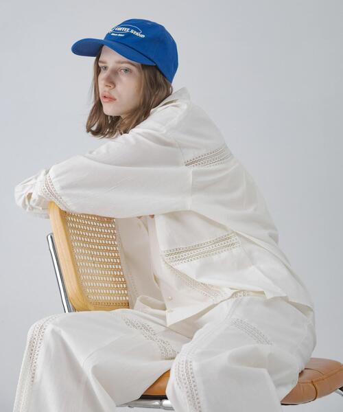 URBAN RESEARCH Sonny Label(アーバンリサーチサニーレーベル)の「ブロッキングレースコットンシャツジャケット(その他アウター・レディース・ブラック/ホワイト系その他・FREE)」の3枚目の写真