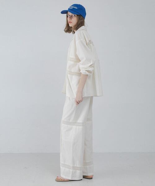 URBAN RESEARCH Sonny Label(アーバンリサーチサニーレーベル)の「ブロッキングレースコットンシャツジャケット(その他アウター・レディース・ブラック/ホワイト系その他・FREE)」の9枚目の写真