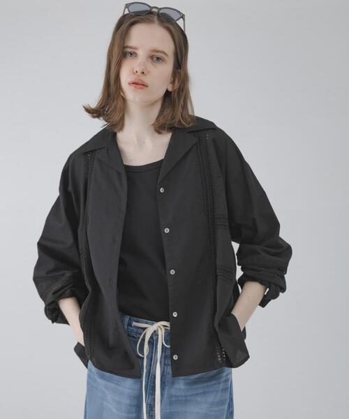 URBAN RESEARCH Sonny Label(アーバンリサーチサニーレーベル)の「ブロッキングレースコットンシャツジャケット(その他アウター・レディース・ブラック/ホワイト系その他・FREE)」の12枚目の写真