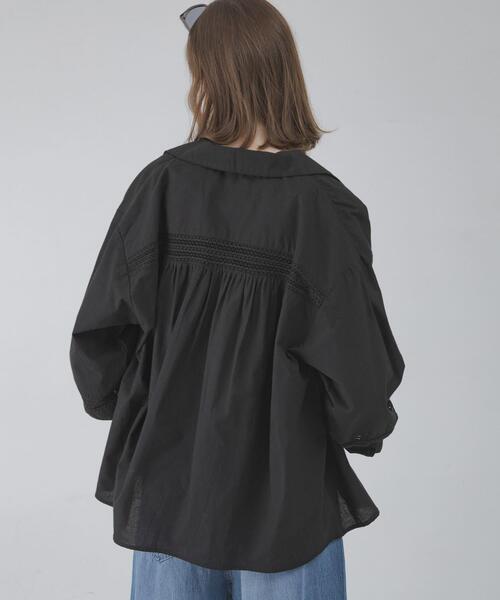 URBAN RESEARCH Sonny Label(アーバンリサーチサニーレーベル)の「ブロッキングレースコットンシャツジャケット(その他アウター・レディース・ブラック/ホワイト系その他・FREE)」の15枚目の写真