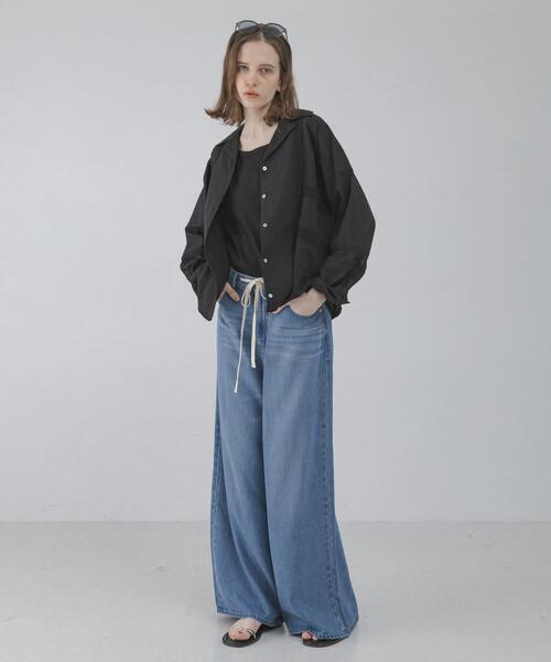 URBAN RESEARCH Sonny Label(アーバンリサーチサニーレーベル)の「ブロッキングレースコットンシャツジャケット(その他アウター・レディース・ブラック/ホワイト系その他・FREE)」の16枚目の写真