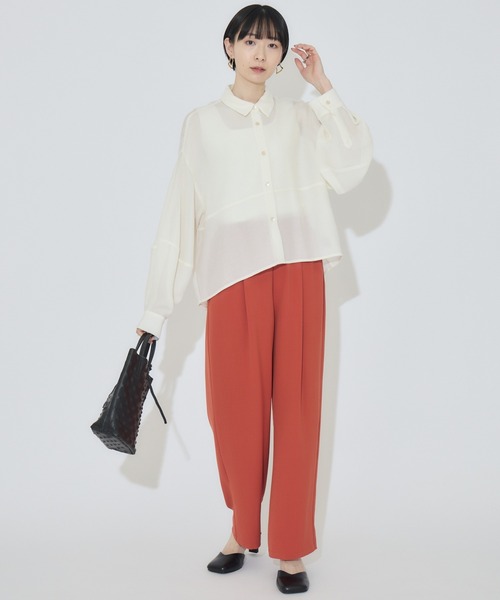 Paradise Picnic(パラダイスピクニック)の「cloche メッシュドライタッチブラウス(シャツ/ブラウス・レディース・ホワイト/ブラック/ブルー・FREE)」の4枚目の写真