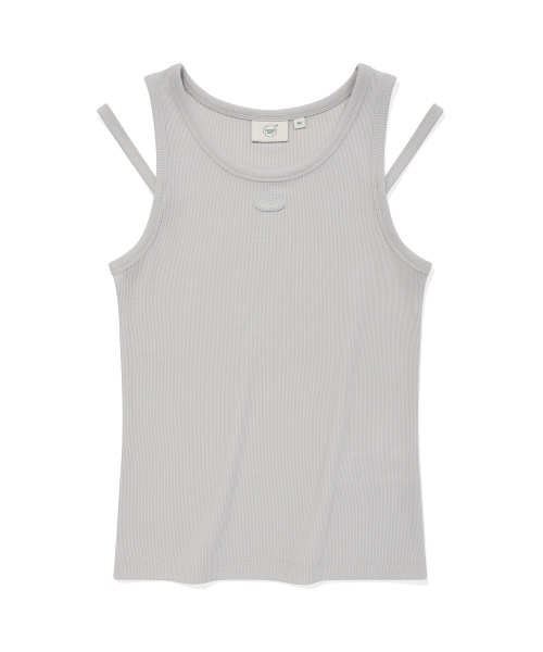 COVERNAT WOMAN(カバーナットウーマン)の「ウィメンズカットアウトスリーブレスライトグレー(Tシャツ/カットソー・レディース・その他・WM/WS)」の1枚目の写真