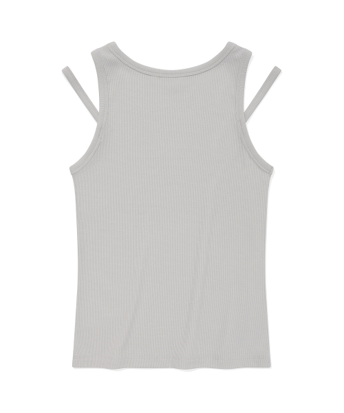 COVERNAT WOMAN(カバーナットウーマン)の「ウィメンズカットアウトスリーブレスライトグレー(Tシャツ/カットソー・レディース・その他・WM/WS)」の2枚目の写真