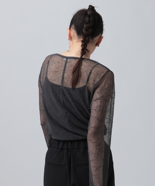 LEPSIM（レプシィム）の「シアープリーツデザインプルオーバー　639389（Tシャツ/カットソー・レディース・イエロー/ブルー/グレー/アイボリー・FREE）」の13枚目の写真