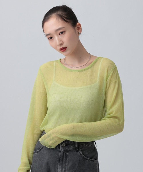 LEPSIM（レプシィム）の「シアープリーツデザインプルオーバー　639389（Tシャツ/カットソー・レディース・イエロー/ブルー/グレー/アイボリー・FREE）」の17枚目の写真