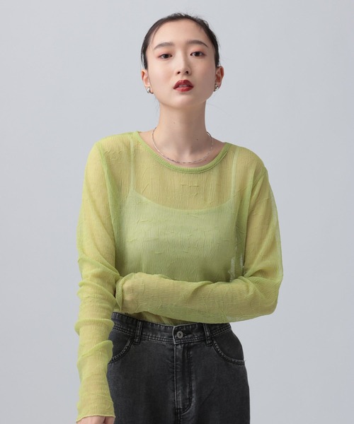 LEPSIM（レプシィム）の「シアープリーツデザインプルオーバー　639389（Tシャツ/カットソー・レディース・イエロー/ブルー/グレー/アイボリー・FREE）」の18枚目の写真