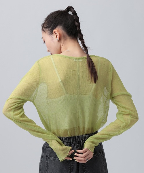 LEPSIM（レプシィム）の「シアープリーツデザインプルオーバー　639389（Tシャツ/カットソー・レディース・イエロー/ブルー/グレー/アイボリー・FREE）」の19枚目の写真