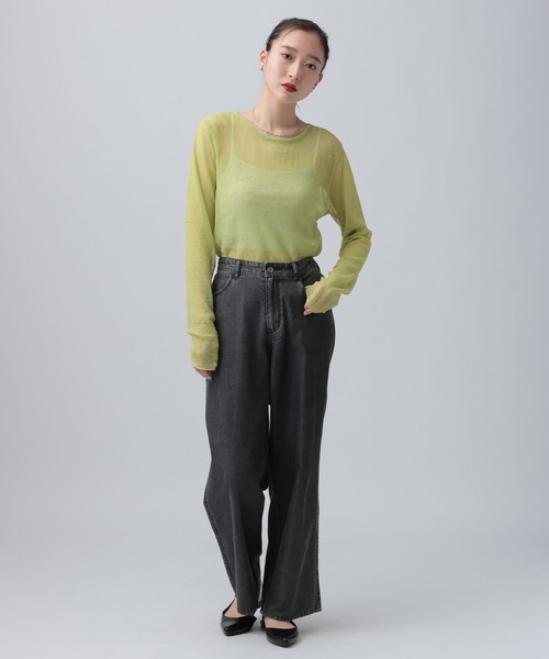 LEPSIM（レプシィム）の「シアープリーツデザインプルオーバー　639389（Tシャツ/カットソー・レディース・イエロー/ブルー/グレー/アイボリー・FREE）」の20枚目の写真