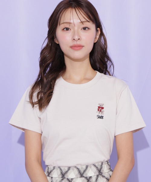 JILL by JILL STUART（ジルバイジルスチュアート）の「＜BEARシリーズ＞刺繍Tシャツオーガニックコットン（Tシャツ/カットソー・レディース・ネイビー/ピンク/グリーン/ホワイト・FREE）」の13枚目の写真