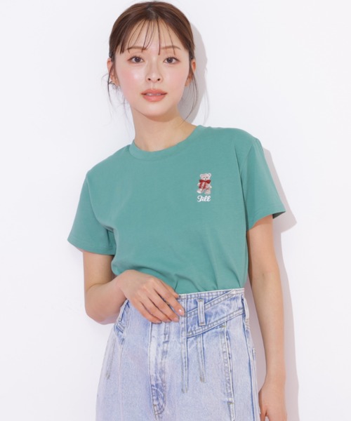 JILL by JILL STUART（ジルバイジルスチュアート）の「＜BEARシリーズ＞刺繍Tシャツオーガニックコットン（Tシャツ/カットソー・レディース・ネイビー/ピンク/グリーン/ホワイト・FREE）」の19枚目の写真