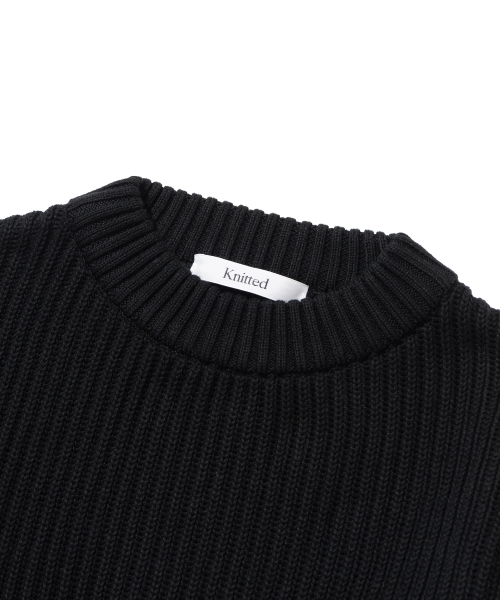 KNITTED(ニッティド)の「コットンミニマムラウンドニットBLACK(ニット/セーター・レディース・その他・LARGE/MEDIUM/X-LARGE)」の10枚目の写真