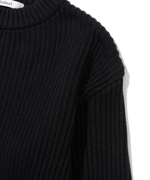 KNITTED(ニッティド)の「コットンミニマムラウンドニットBLACK(ニット/セーター・レディース・その他・LARGE/MEDIUM/X-LARGE)」の8枚目の写真