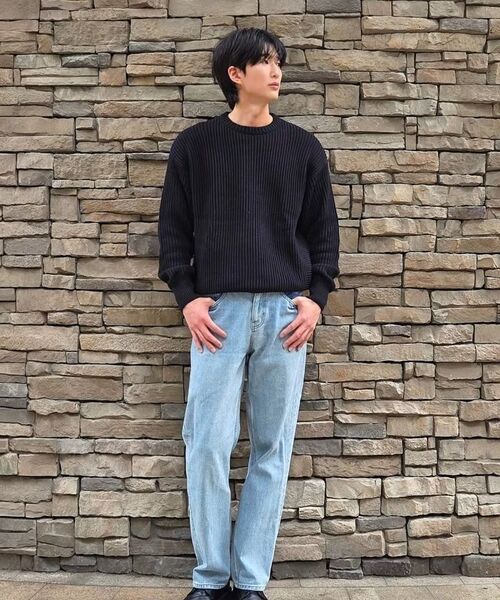 KNITTED(ニッティド)の「コットンミニマムラウンドニットBLACK(ニット/セーター・レディース・その他・LARGE/MEDIUM/X-LARGE)」の2枚目の写真