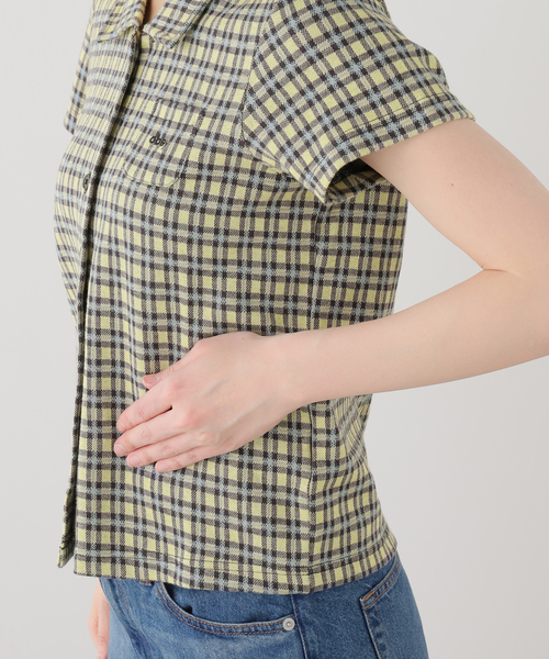 Oriens JOURNAL STANDARD(オリエンス ジャーナルスタンダード)の「【OBEY / オベイ】LILA MICRO CHECK P SS(Tシャツ/カットソー・レディース・イエロー・SMALL/MEDIUM)」の6枚目の写真