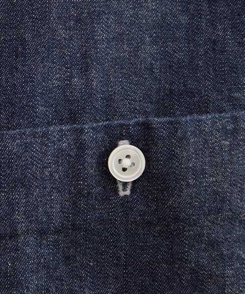 40ｃｔ＆525（フォーティーカラッツアンドゴーニーゴ）の「バンドカラーデニムシャツ（シャツ/ブラウス・メンズ・ネイビー/ブルー・02/03）」の15枚目の写真
