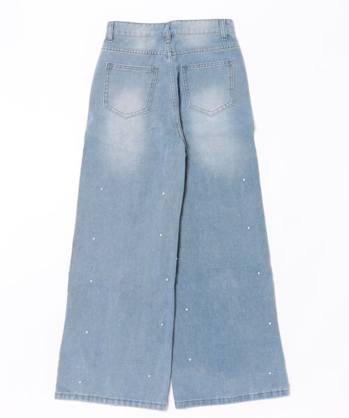 Social GIRL（ソーシャルガール）の「2026SS パールデザイン フレアデニムパンツ セミワイドデニムパンツ（デニムパンツ・レディース・ブルー・M）」の20枚目の写真