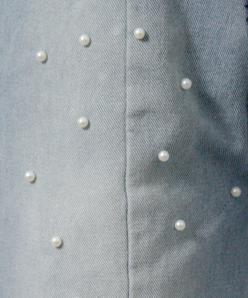 Social GIRL（ソーシャルガール）の「2026SS パールデザイン フレアデニムパンツ セミワイドデニムパンツ（デニムパンツ・レディース・ブルー・M）」の15枚目の写真