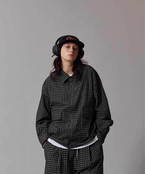 CIVVY.(シヴィ―)の「Seersucker Setup Shirt - シアサッカー セットアップ シャツ(シャツ/ブラウス・メンズ・ブラック/ネイビー・MEDIUM/LARGE)」の17枚目の写真