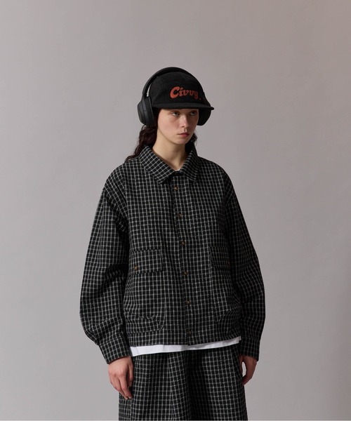 CIVVY.(シヴィ―)の「Seersucker Setup Shirt - シアサッカー セットアップ シャツ(シャツ/ブラウス・メンズ・ブラック/ネイビー・MEDIUM/LARGE)」の8枚目の写真