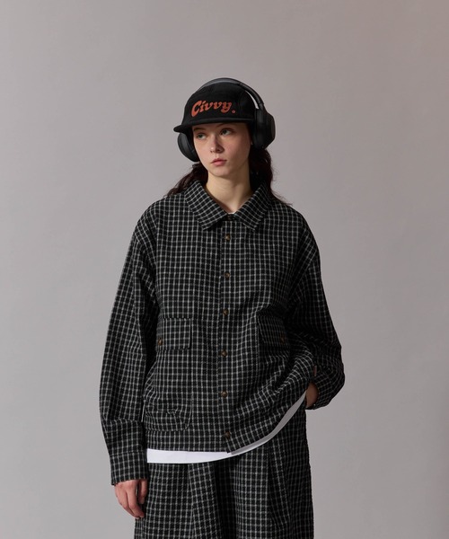 CIVVY.(シヴィ―)の「Seersucker Setup Shirt - シアサッカー セットアップ シャツ(シャツ/ブラウス・メンズ・ブラック/ネイビー・MEDIUM/LARGE)」の21枚目の写真