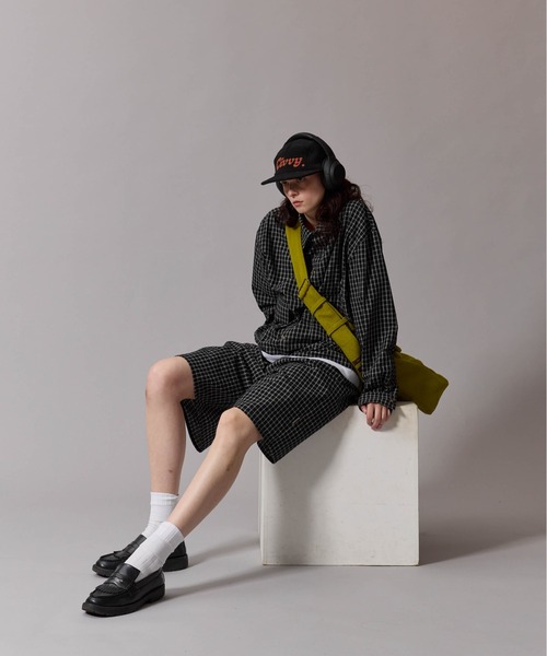 CIVVY.(シヴィ―)の「Seersucker Setup Shirt - シアサッカー セットアップ シャツ(シャツ/ブラウス・メンズ・ブラック/ネイビー・MEDIUM/LARGE)」の4枚目の写真