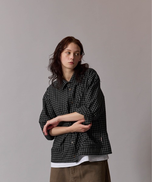 CIVVY.(シヴィ―)の「Seersucker Setup Shirt - シアサッカー セットアップ シャツ(シャツ/ブラウス・メンズ・ブラック/ネイビー・MEDIUM/LARGE)」の11枚目の写真