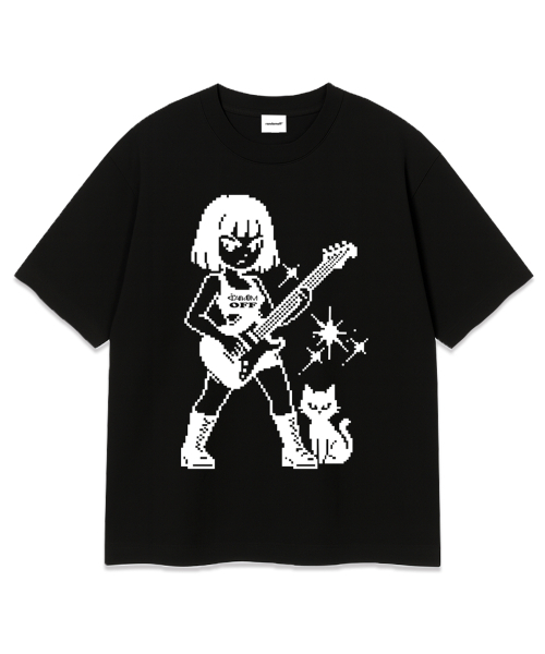 RANDOMOFF(ランダムオフ)の「PIXEL GUITAR KID OVER FIT T-SHIRT (3color)(Tシャツ/カットソー・レディース・ホワイト/ブラック/ネイビー・SMALL/MEDIUM/LARGE/X-LARGE)」の5枚目の写真
