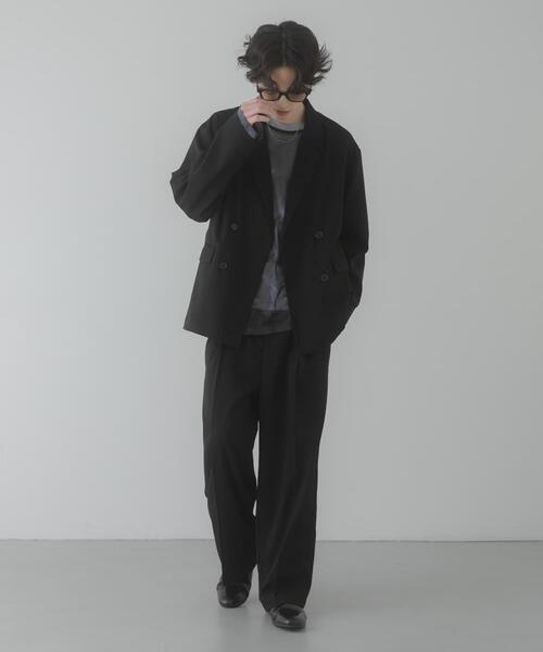 SENSE OF PLACE by URBAN RESEARCH(センスオブプレイスバイアーバンリサーチ)の「『イージーケア/速乾』リネンライクタックワイドスラックス(スラックス・メンズ・チャコールグレー/ブラック/ライトベージュ・MEDIUM/LARGE)」の6枚目の写真