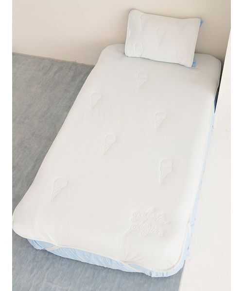 新品未開封ジェラート ピケアイスロゴキルト接触冷感敷きパッド(セミダブル) Sleep】【接触冷感】アイスロゴキルト敷きパッド（シングル）（寝具