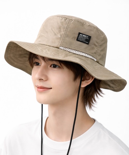 AVIREX(アヴィレックス)の「AVIREX撥水サファリハット(ハット・メンズ・ブラック系その他/ベージュ/ブラック/カーキ・MEDIUM/X-LARGE)」の3枚目の写真