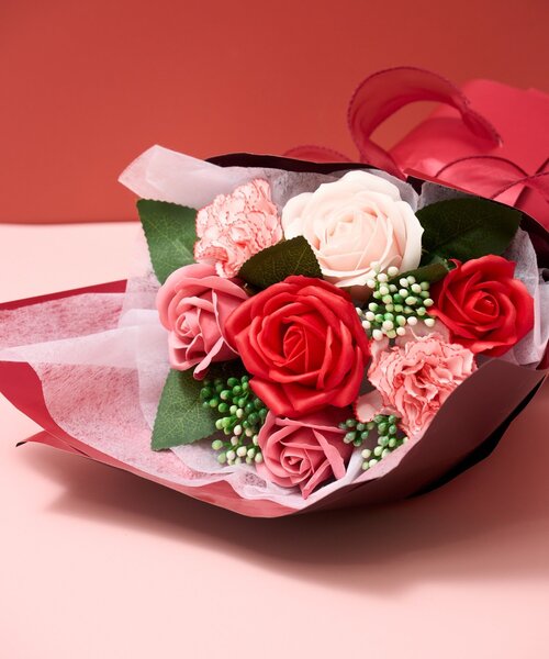 BIRTHDAY BAR(バースデイバー)の「≪ギフトにオススメ!≫Soap Flower Bouquet Medium Large ソープフラワーブーケ(インテリア雑貨・レディース・レッド/ピンク・0)」の7枚目の写真