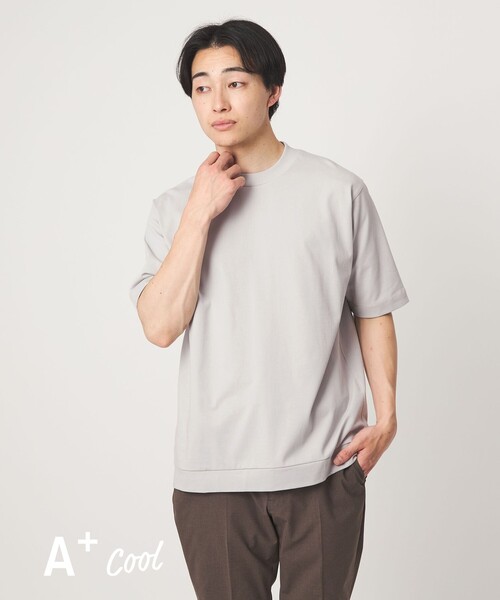 SINME＊クルーネック カットソー ダブルフェイス クルーネック カットソー（Tシャツ/カットソー