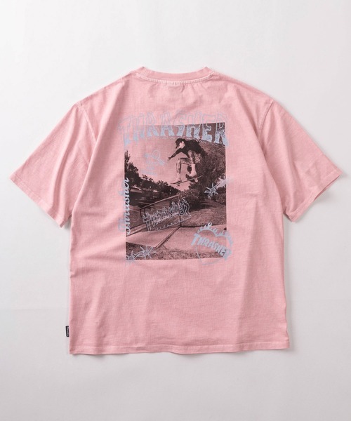 THRASHER(スラッシャー)の「【70】【THRASHER/スラッシャー】ピグメント加工 フォトプリント クルーネック Tシャツ/バックプリント/ワンポイント刺繍(Tシャツ/カットソー・メンズ・チャコールグレー/ピンク/グレー/ブラウン/サックスブルー・L/XL/M)」の7枚目の写真