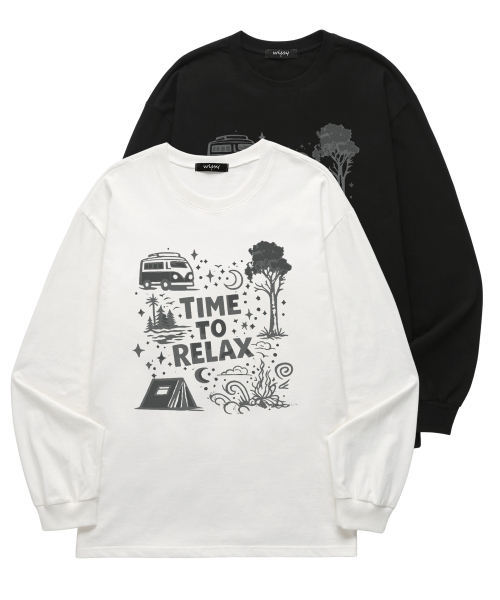 WISSY(ウィッシー)の「TIME RELAX 長袖Tシャツ (WLS042) ホワイト(Tシャツ/カットソー・メンズ・その他・SMALL/MEDIUM/LARGE/X-LARGE/XX-LARGE)」の4枚目の写真