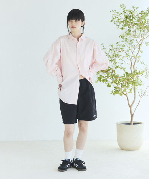 Firsthand（ファーストハンド）の「MA Firsthand/マ ファーストハンド ベーシック ロゴ ナイロン バギーショーツ / BASIC LOGO SHORTS（その他パンツ・レディース・チャコールグレー/ブラック・MEDIUM/SMALL/LARGE）」の10枚目の写真