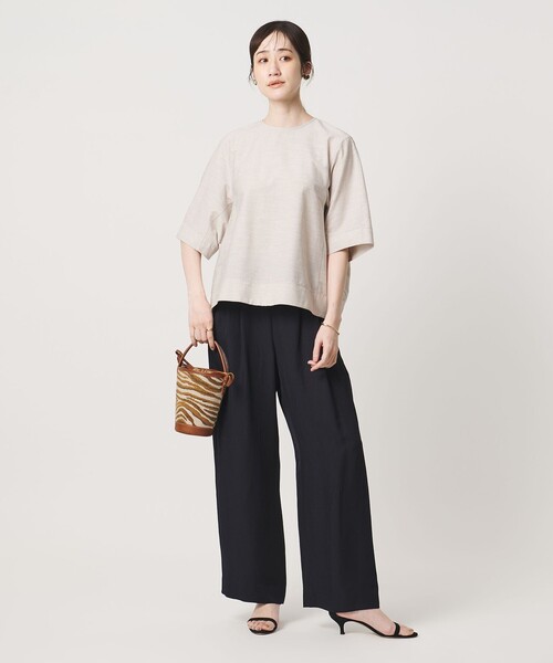 UNITED ARROWS（ユナイテッドアローズ）の「タック イージーパンツ ‐ウォッシャブル‐（スラックス・レディース・ネイビー/ブラック・38/36）」の13枚目の写真